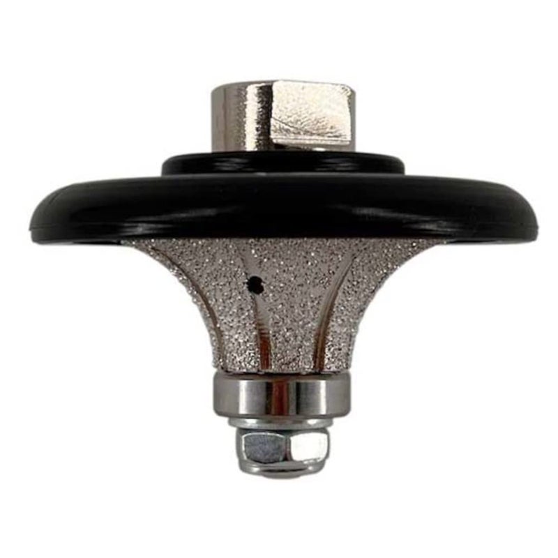 EDiamondTools 1" Demi Bullnose Diamond Hand Profile Wheel for Granite, Marble, and Stone, 40/50 Grit, 5/8"-11 Arbor - Image 2